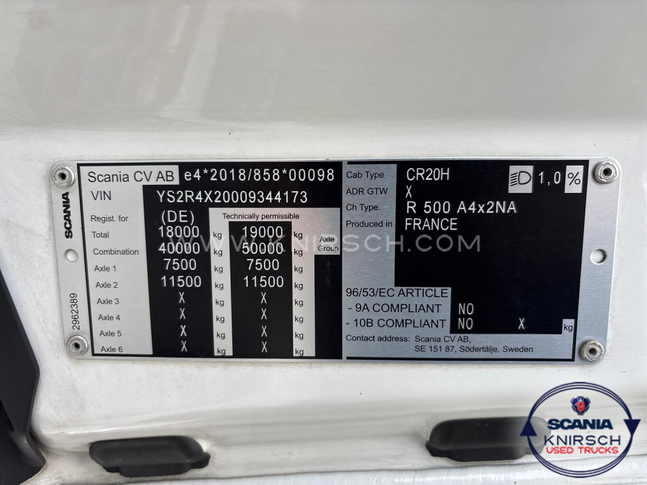 SCANIA R500A4x2NA / Highline / LED / PTO / Standklima - Cabeza tractora: foto 3 SCANIA R500A4x2NA / Highline / LED / PTO / Standklima - Cabeza tractora: foto 3