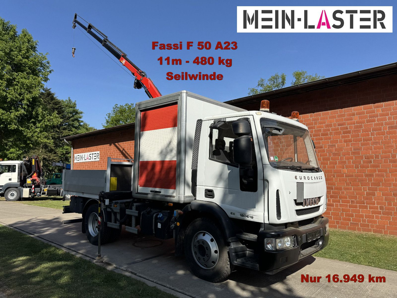 Iveco 120E18 Fassi F50 11m-480 Kg Seilwinde Fahrschule - Camión grúa: foto 1 Iveco 120E18 Fassi F50 11m-480 Kg Seilwinde Fahrschule - Camión grúa: foto 1