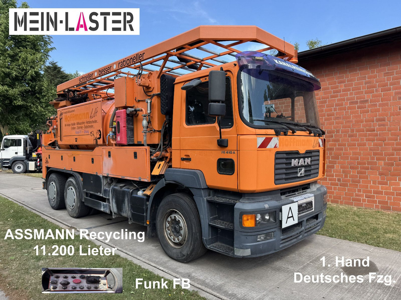MAN FE 410 Assmann Saug HD Spüler Recycling + FB. - Limpieza de alcantarillado: foto 1 MAN FE 410 Assmann Saug HD Spüler Recycling + FB. - Limpieza de alcantarillado: foto 1