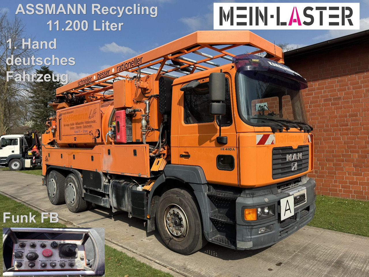 MAN FE 410 Assmann Saug HD Spüler Recycling + FB. - Limpieza de alcantarillado: foto 1 MAN FE 410 Assmann Saug HD Spüler Recycling + FB. - Limpieza de alcantarillado: foto 1