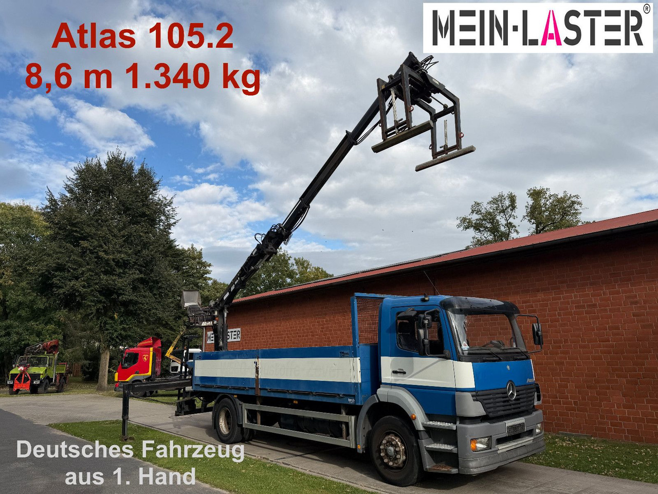 Mercedes-Benz 1823 Atego Atlas 105.2 1.Hand nur 226.000 km - Camión caja abierta, Camión grúa: foto 1 Mercedes-Benz 1823 Atego Atlas 105.2 1.Hand nur 226.000 km - Camión caja abierta, Camión grúa: foto 1