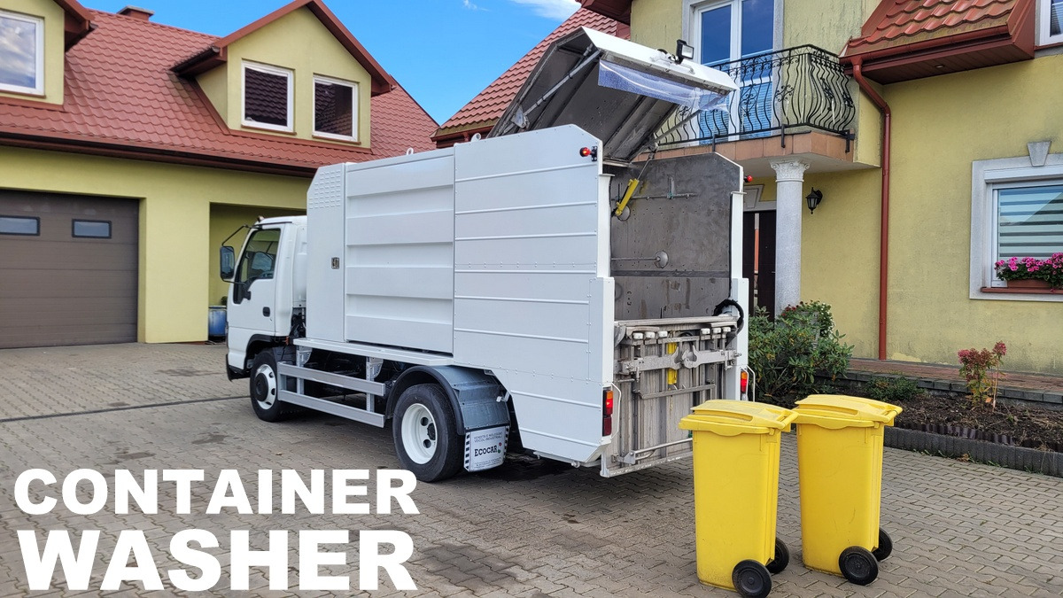 Isuzu NQR75 Container washer laveuse lavacassonetti myjka - Camión de basura: foto 1 Isuzu NQR75 Container washer laveuse lavacassonetti myjka - Camión de basura: foto 1