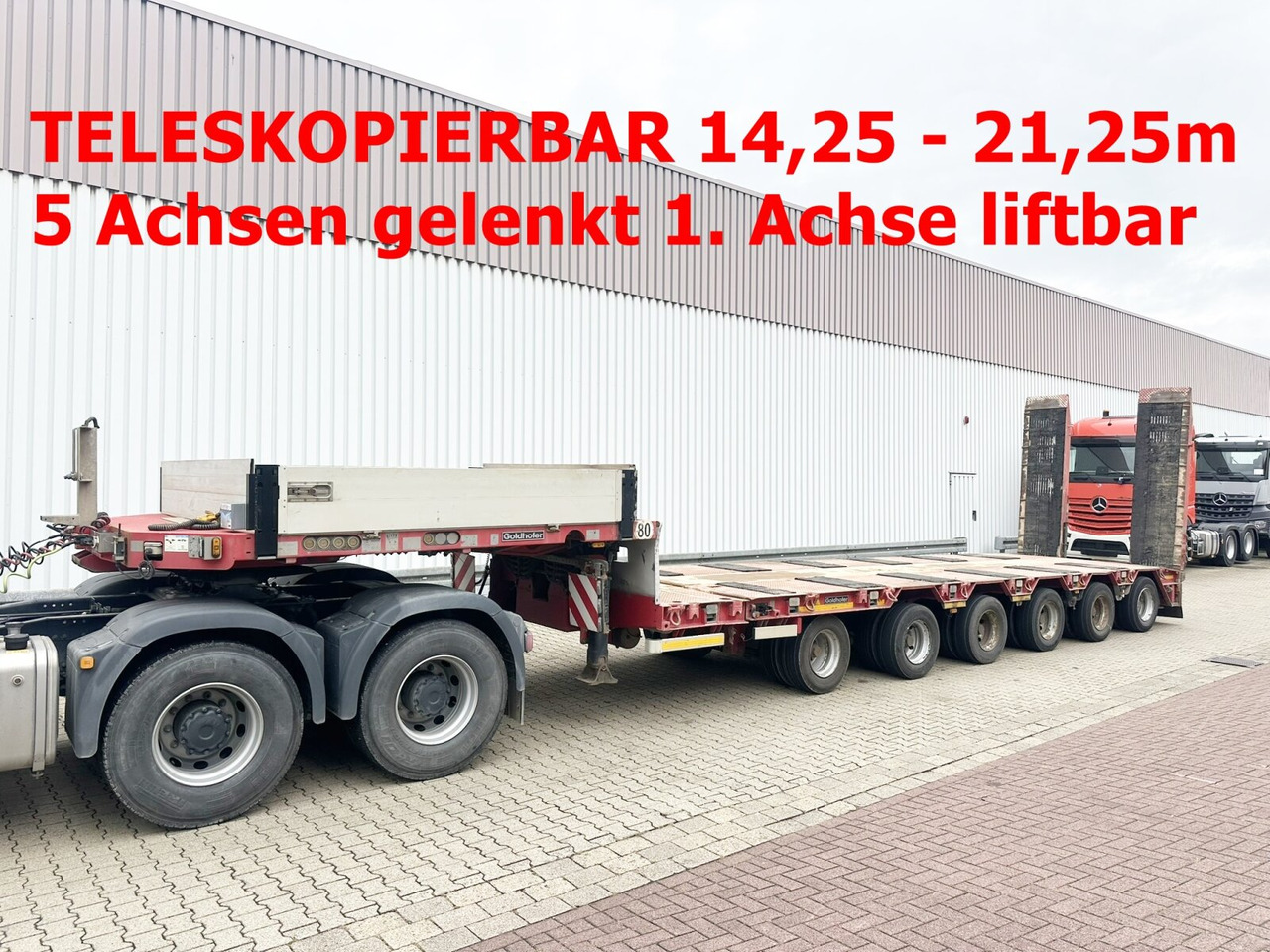 Goldhofer STZ L 6-67/80 A STZ-L 6-67/80 A, 6 Achsen, 86.000kg Ges.-Gew. - Semirremolque góndola rebajadas: foto 1 Goldhofer STZ L 6-67/80 A STZ-L 6-67/80 A, 6 Achsen, 86.000kg Ges.-Gew. - Semirremolque góndola rebajadas: foto 1