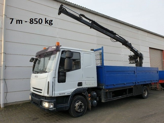Iveco EuroCargo 80E 18 4x2 Euro Cargo ML 80 E 18, Hiab Kran 060-2 - Camión grúa, Camión caja abierta: foto 1 Iveco EuroCargo 80E 18 4x2 Euro Cargo ML 80 E 18, Hiab Kran 060-2 - Camión grúa, Camión caja abierta: foto 1