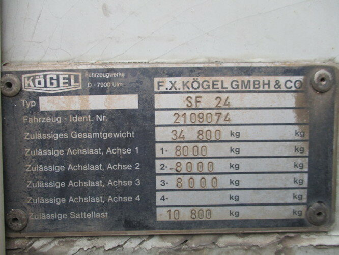 Kögel SAnh SF 24 SF 24 Kofferauflieger, gelenkte Achse, Rolltor, 77 cbm - Semirremolque caja cerrada: foto 4 Kögel SAnh SF 24 SF 24 Kofferauflieger, gelenkte Achse, Rolltor, 77 cbm - Semirremolque caja cerrada: foto 4