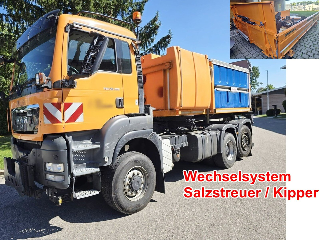 MAN TGS 28.400 6x4-4 BL TGS 28.400 6x4-4 BL, EEV, Lenk-/Liftachse, Wechselsystem Kipper/Salzsteuer - Camión volquete: foto 1 MAN TGS 28.400 6x4-4 BL TGS 28.400 6x4-4 BL, EEV, Lenk-/Liftachse, Wechselsystem Kipper/Salzsteuer - Camión volquete: foto 1