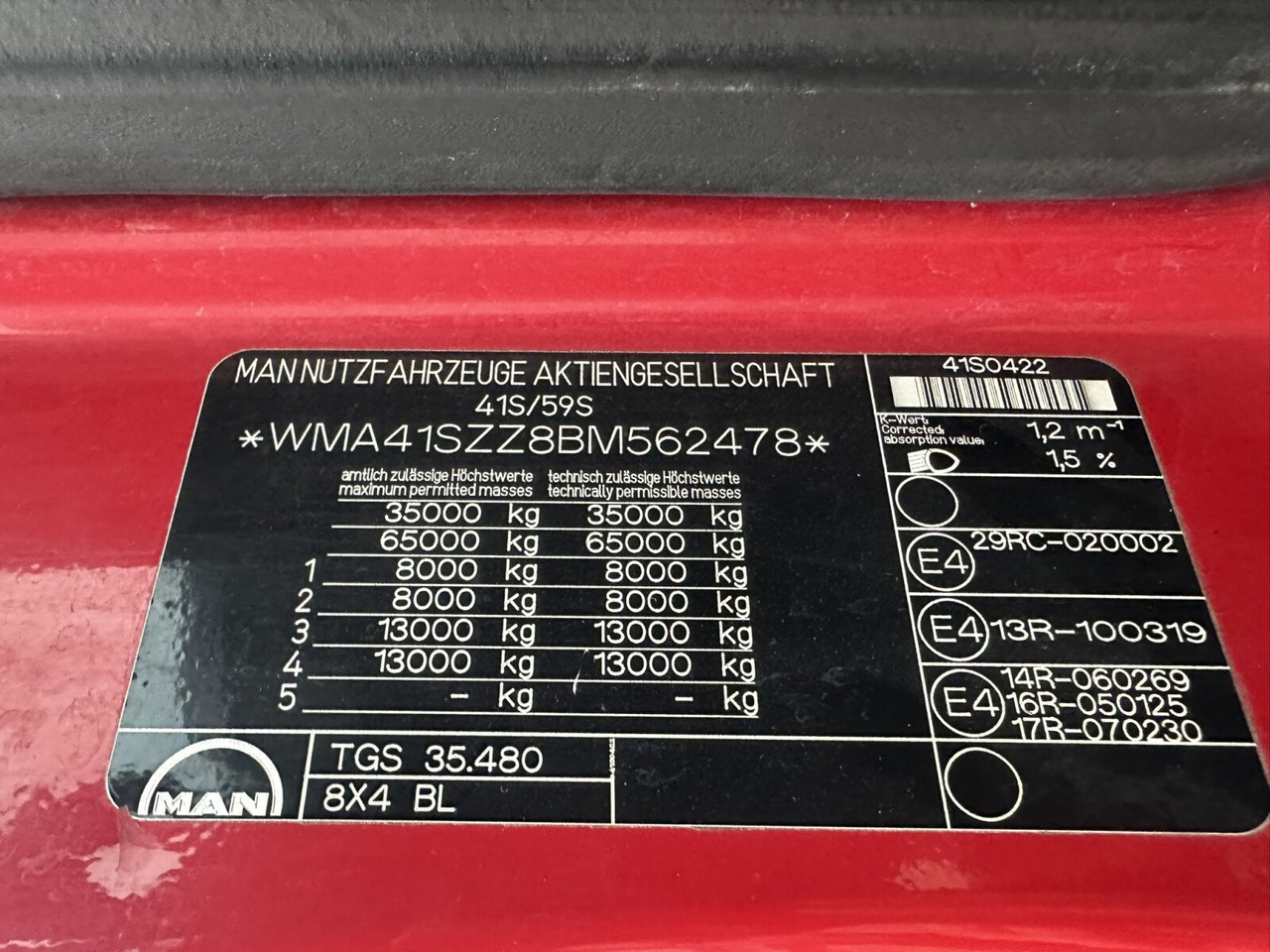 MAN TGS 35.480 8X4 BL TGS 35.400 8x4 BL, Schub-Knick bis 6,5m Container - Camión multibasculante: foto 5 MAN TGS 35.480 8X4 BL TGS 35.400 8x4 BL, Schub-Knick bis 6,5m Container - Camión multibasculante: foto 5