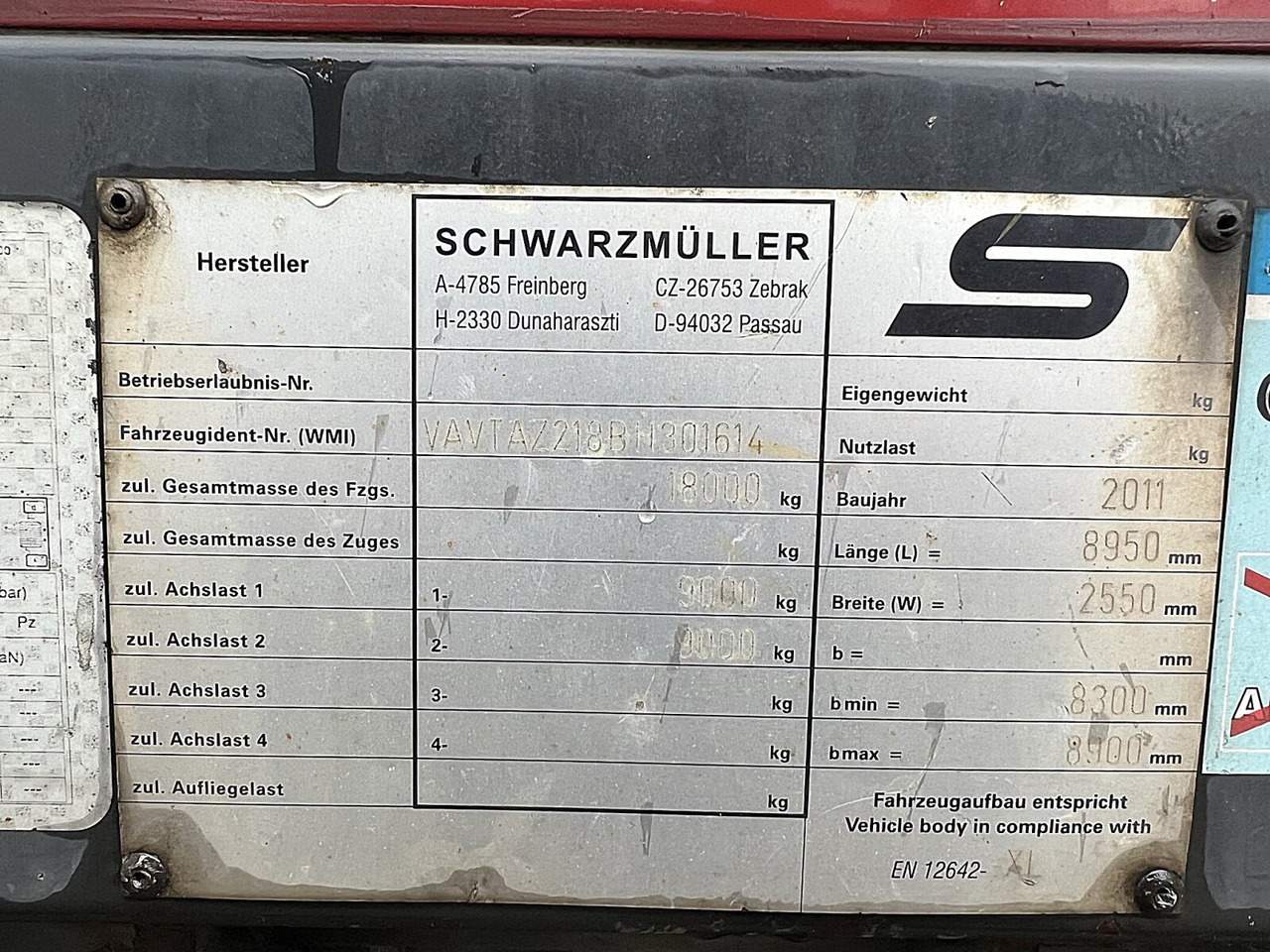 Schwarzmüller AZ 18 AZ 18 - Remolque caja abierta: foto 3 Schwarzmüller AZ 18 AZ 18 - Remolque caja abierta: foto 3