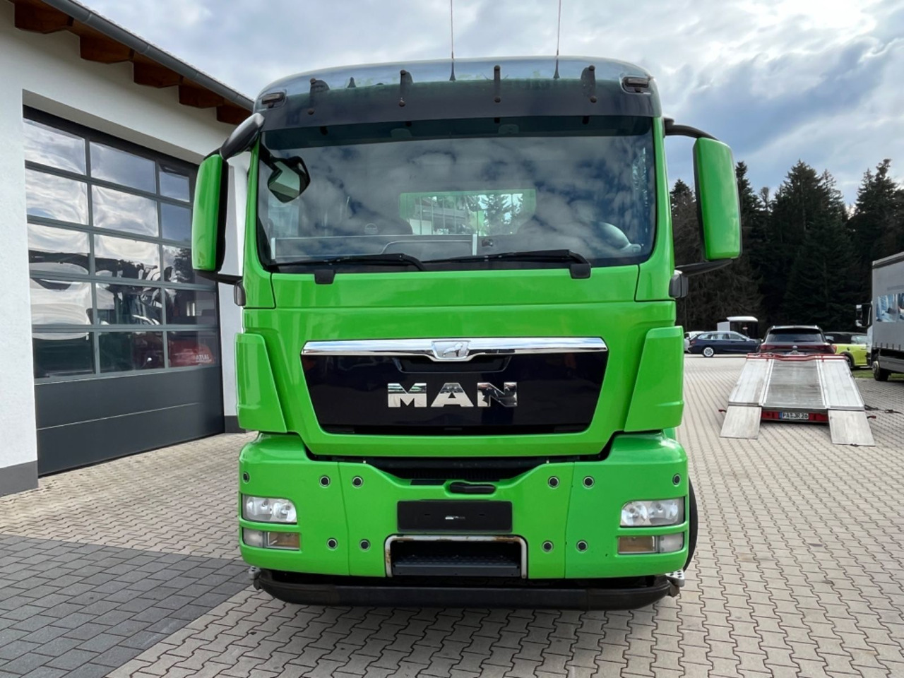 Camión caja abierta, Camión grúa MAN TGS 25.440 Baustoff Pritsche mit Atlas 165.2VE: foto 7