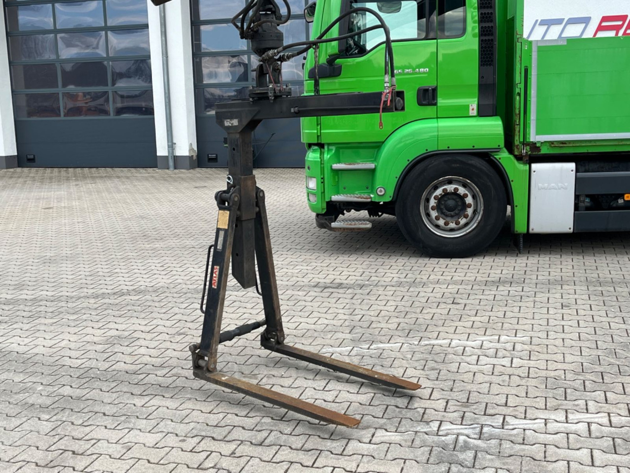 Camión caja abierta, Camión grúa MAN TGS 25.440 Baustoff Pritsche mit Atlas 165.2VE: foto 16