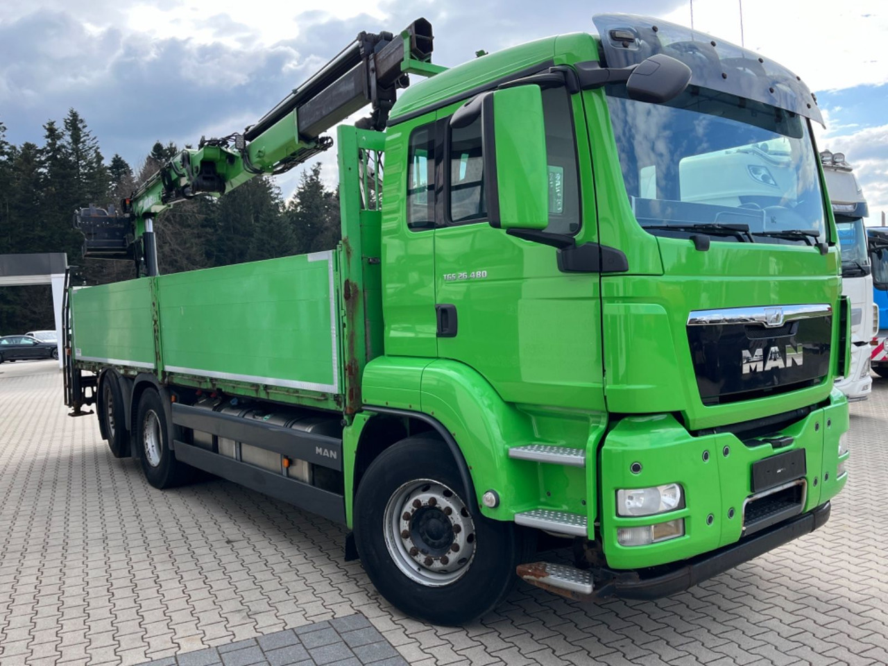 Camión caja abierta, Camión grúa MAN TGS 25.440 Baustoff Pritsche mit Atlas 165.2VE: foto 8