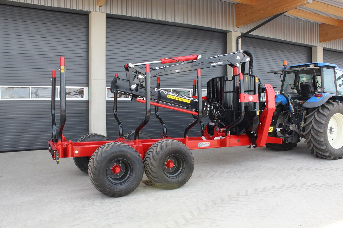 Remolque forestal nuevo Farmi FT12-CR69-8,50 m Kran-14,5 to.: foto 1