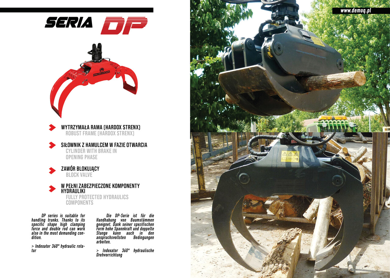 DEMOQ DP042 Log Grab 400 kg - Pinza de manipulación para Maquinaria de construcción: foto 3 DEMOQ DP042 Log Grab 400 kg - Pinza de manipulación para Maquinaria de construcción: foto 3