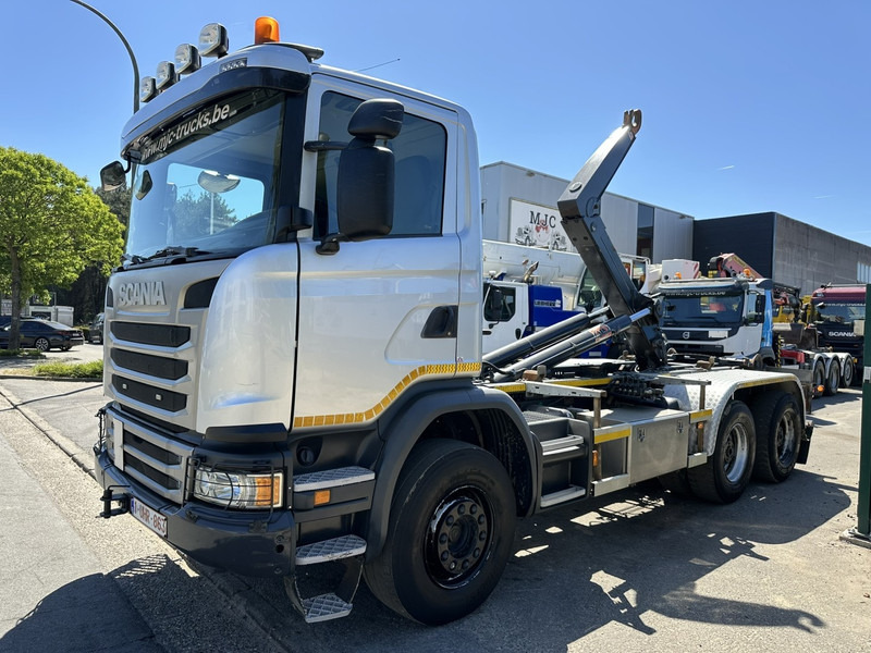 Scania G450 6x4 HAAKSYSTEEM AJK 20T - 5760mm - 3m90 WB - BLADVERING / NAAFREDUCTIE - EURO 6 - BE TRUCK - Camión multibasculante: foto 3 Scania G450 6x4 HAAKSYSTEEM AJK 20T - 5760mm - 3m90 WB - BLADVERING / NAAFREDUCTIE - EURO 6 - BE TRUCK - Camión multibasculante: foto 3