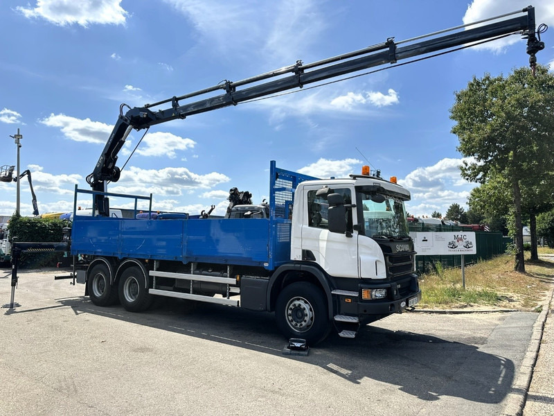 Scania P410 6x4 PRITSCHE + KRAN HIAB 166 ES-4 - RETARDER - ROTATOR - PLATFORM 6m80 - BIG AXLES HUB REDUCTION - STEEL SPRING - Camión caja abierta, Camión grúa: foto 2 Scania P410 6x4 PRITSCHE + KRAN HIAB 166 ES-4 - RETARDER - ROTATOR - PLATFORM 6m80 - BIG AXLES HUB REDUCTION - STEEL SPRING - Camión caja abierta, Camión grúa: foto 2