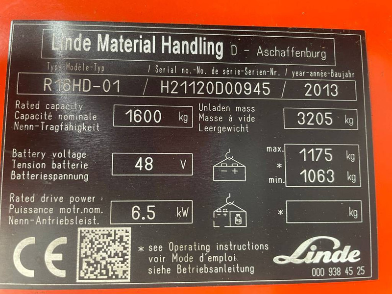 Linde R 16 HD-01 - Retráctil: foto 4 Linde R 16 HD-01 - Retráctil: foto 4