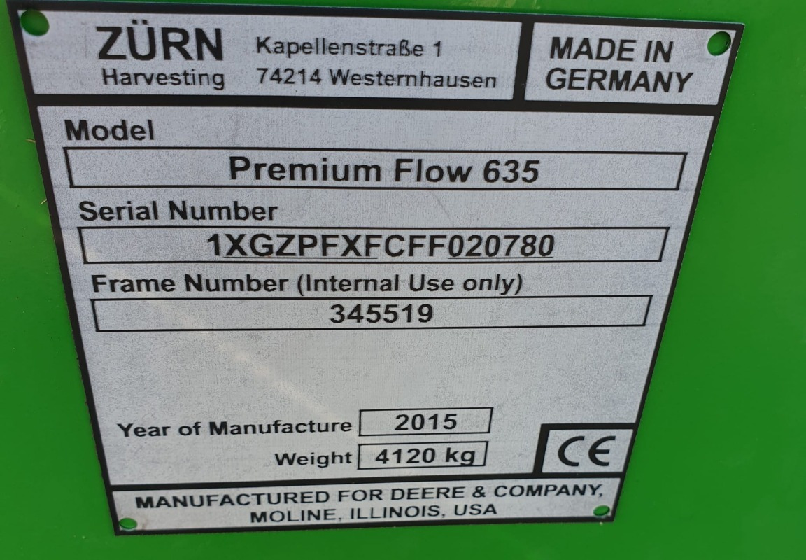 John Deere 635 PREMIUMFLOW - Cosechadora de granos: foto 3 John Deere 635 PREMIUMFLOW - Cosechadora de granos: foto 3
