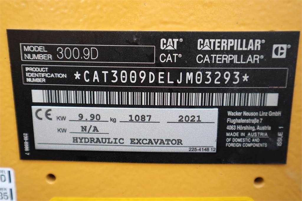 Miniexcavadora CAT 300.9D NEW, Valid inspection, *Guarantee! Hydr Qui: foto 6 Miniexcavadora CAT 300.9D NEW, Valid inspection, *Guarantee! Hydr Qui: foto 6