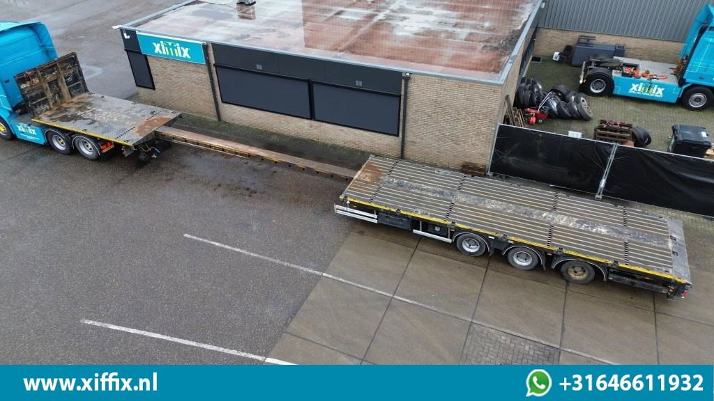 ES-GE 3-ass. Vlakke uitschuifbare Mega oplegger / Naloop gestuurd - Semirremolque plataforma/ Caja abierta: foto 2 ES-GE 3-ass. Vlakke uitschuifbare Mega oplegger / Naloop gestuurd - Semirremolque plataforma/ Caja abierta: foto 2