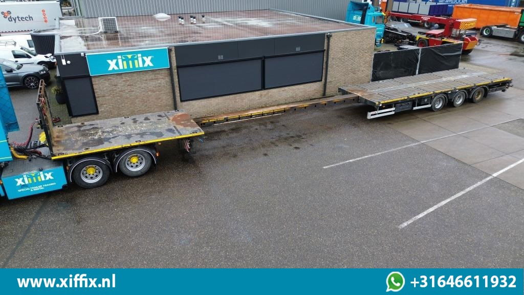 ES-GE 3-ass. Vlakke uitschuifbare Mega oplegger / Naloop gestuurd - Semirremolque plataforma/ Caja abierta: foto 1 ES-GE 3-ass. Vlakke uitschuifbare Mega oplegger / Naloop gestuurd - Semirremolque plataforma/ Caja abierta: foto 1
