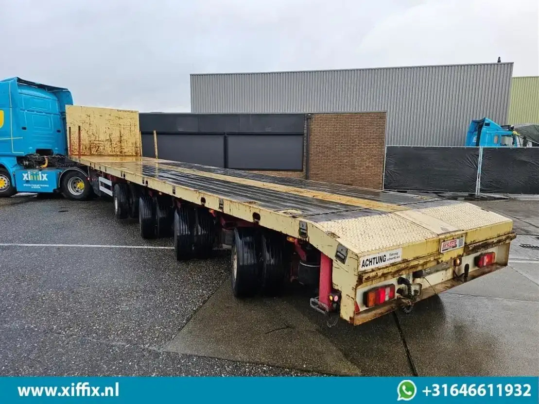 ES-GE 4-ass. Vlakke uitschuifbare Mega oplegger / 4x gestuurd / 14129 - Semirremolque plataforma/ Caja abierta: foto 3 ES-GE 4-ass. Vlakke uitschuifbare Mega oplegger / 4x gestuurd / 14129 - Semirremolque plataforma/ Caja abierta: foto 3