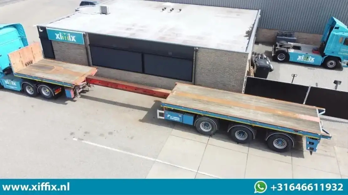 Floor 3-ass. Vlakke uitschuifbare oplegger / 2x gestuurd / 13908 - Semirremolque plataforma/ Caja abierta: foto 1 Floor 3-ass. Vlakke uitschuifbare oplegger / 2x gestuurd / 13908 - Semirremolque plataforma/ Caja abierta: foto 1