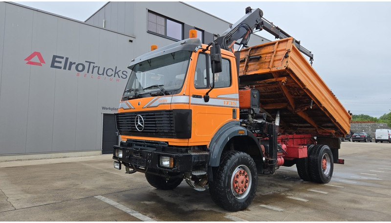 Mercedes-Benz SK 1735 (V8 2X TURBO / 4X4 / PARFAIT ETAT !!!! / GRUE / LAMES / GRAND PONT / TOP CONDITION !!!) - Camión volquete, Camión grúa: foto 1 Mercedes-Benz SK 1735 (V8 2X TURBO / 4X4 / PARFAIT ETAT !!!! / GRUE / LAMES / GRAND PONT / TOP CONDITION !!!) - Camión volquete, Camión grúa: foto 1