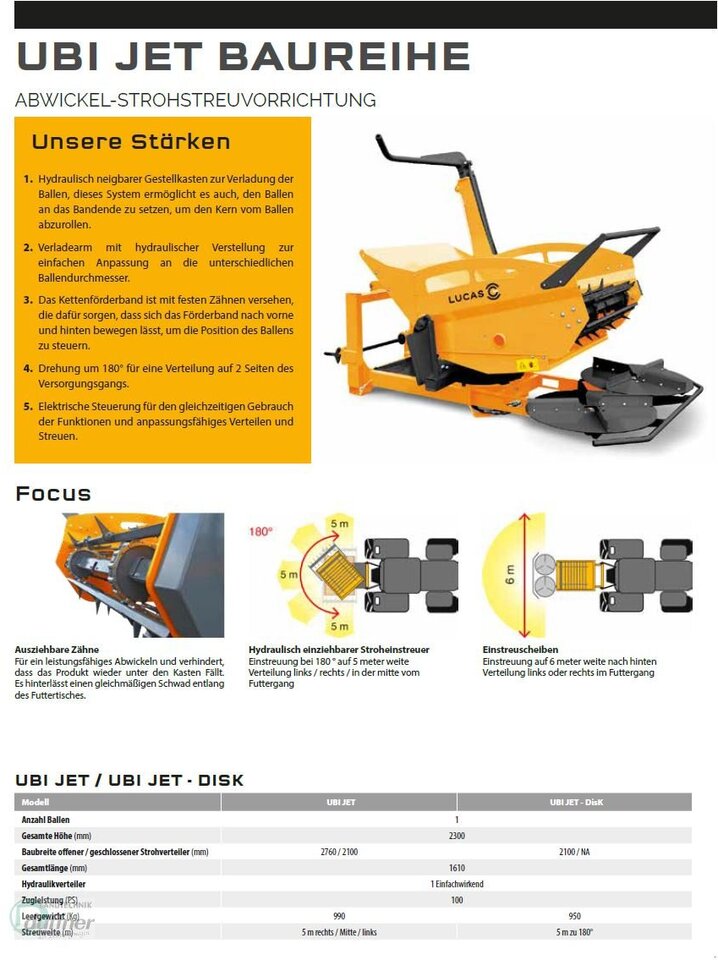 Lucas UBI JET Anbau Dreipunkt - Encintadora de pacas: foto 1 Lucas UBI JET Anbau Dreipunkt - Encintadora de pacas: foto 1