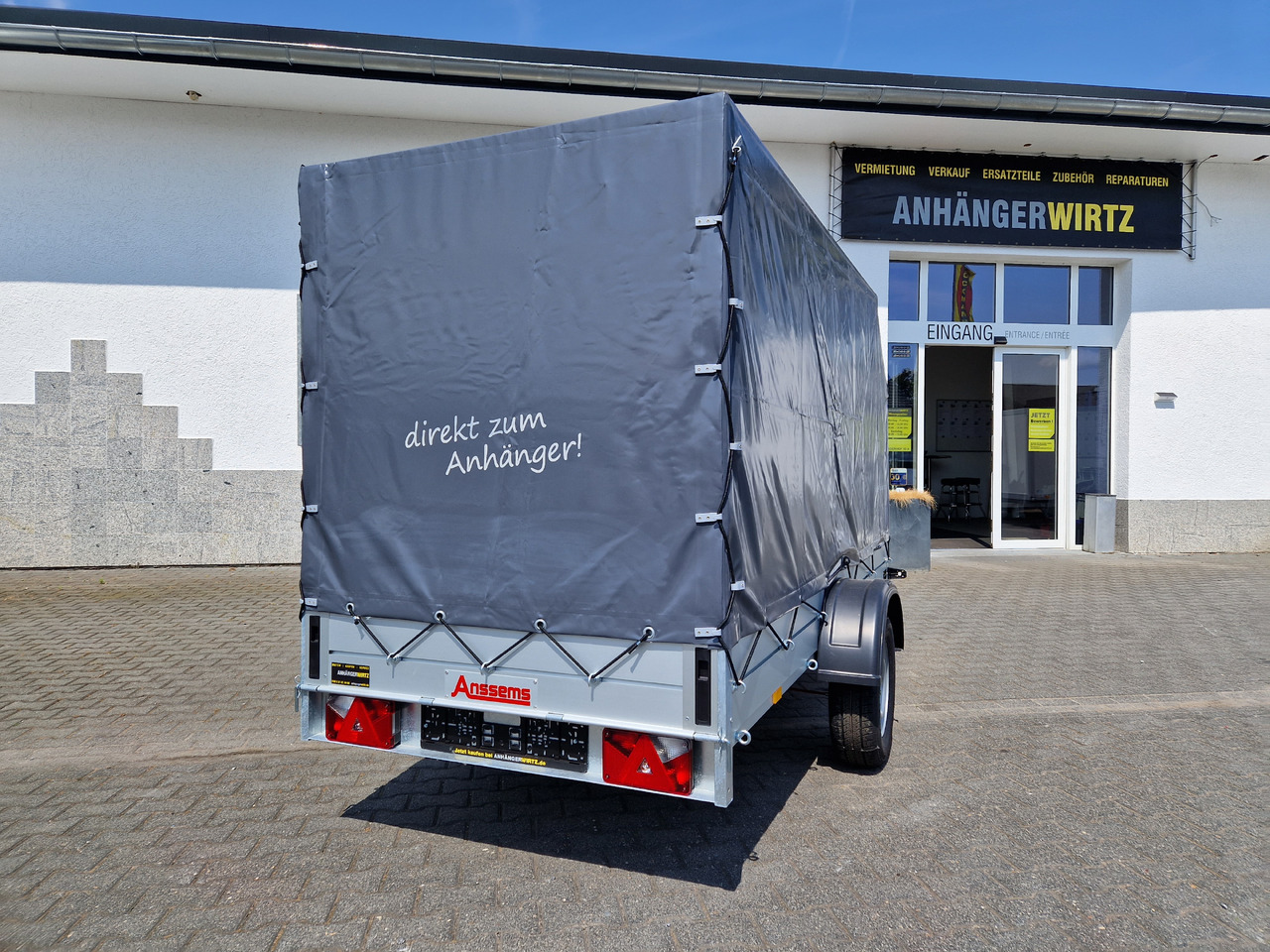 Aluliner Planen Anhänger GTB 1200 301x126x150cm +Hochplane grau schräg (M) 1200kg Aktion - Remolque de coche: foto 5 Aluliner Planen Anhänger GTB 1200 301x126x150cm +Hochplane grau schräg (M) 1200kg Aktion - Remolque de coche: foto 5