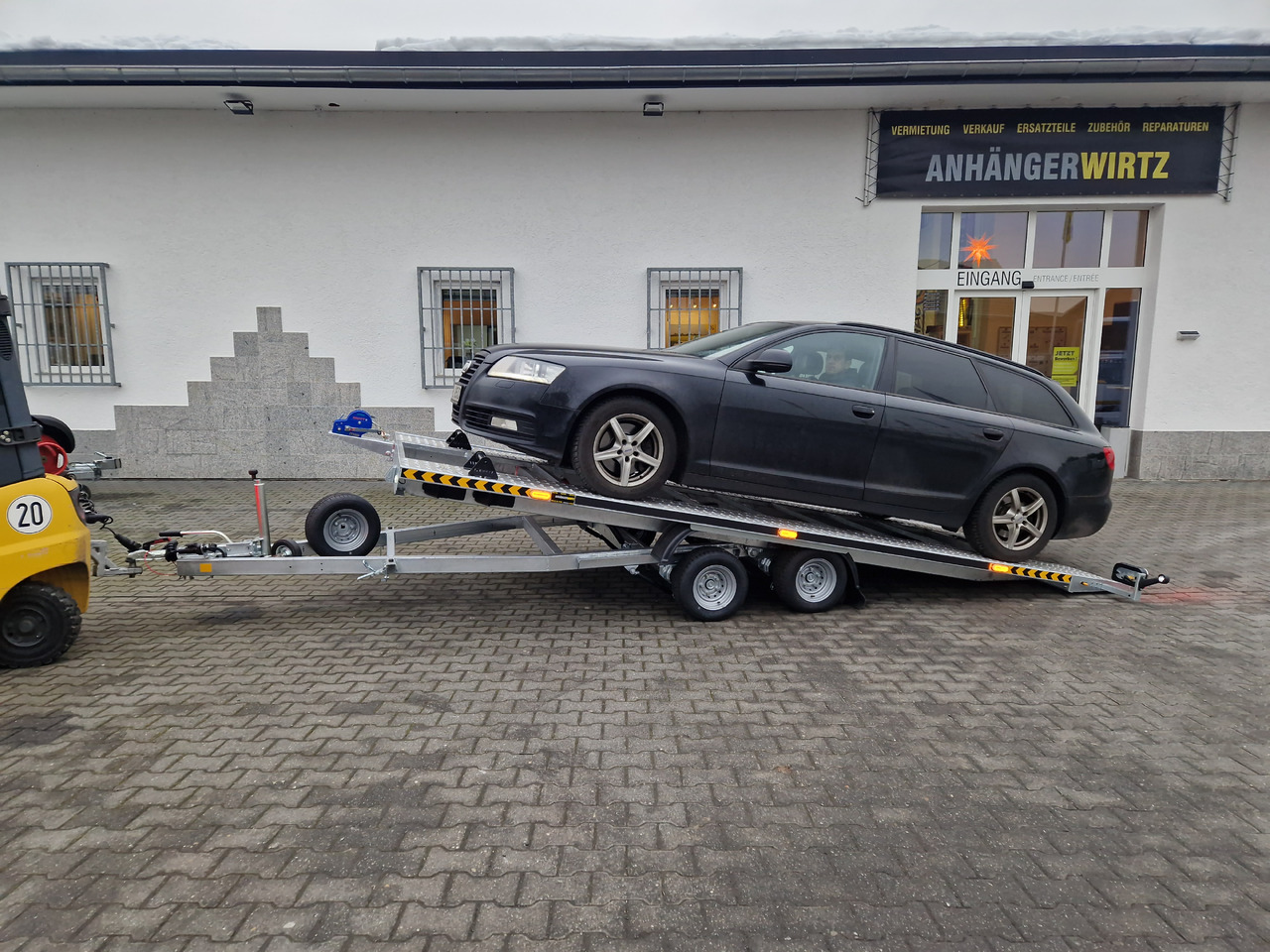 Cartrailer Expert 2745 easyload black 450x216cm ankippbar Winde Reserverad 10" 100km/H 2700kg - Remolque portavehículos: foto 3 Cartrailer Expert 2745 easyload black 450x216cm ankippbar Winde Reserverad 10" 100km/H 2700kg - Remolque portavehículos: foto 3