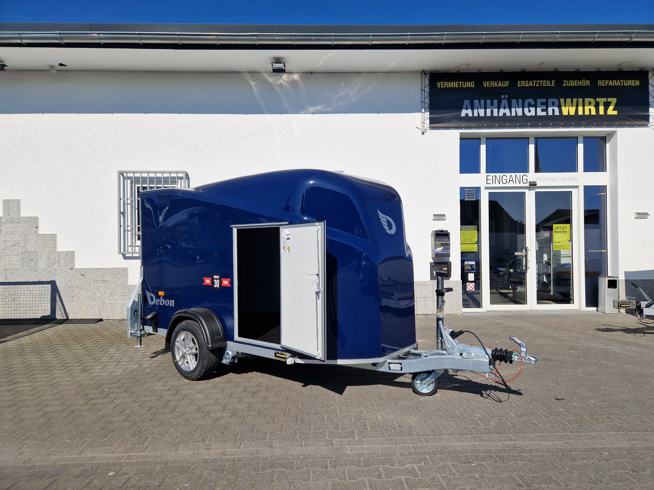 Debon Cargo 1300 300x152x168cm royal blau Seitentür Alufelgen Pullman 1300kg 100km/H Modell 2025 - Remolque de coche: foto 3 Debon Cargo 1300 300x152x168cm royal blau Seitentür Alufelgen Pullman 1300kg 100km/H Modell 2025 - Remolque de coche: foto 3