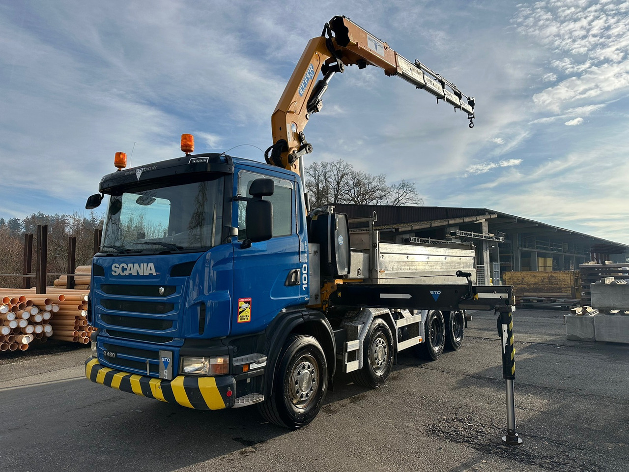 SCANIA G480 8x4 effer Kran + Kipper - Camión volquete, Camión grúa: foto 1 SCANIA G480 8x4 effer Kran + Kipper - Camión volquete, Camión grúa: foto 1
