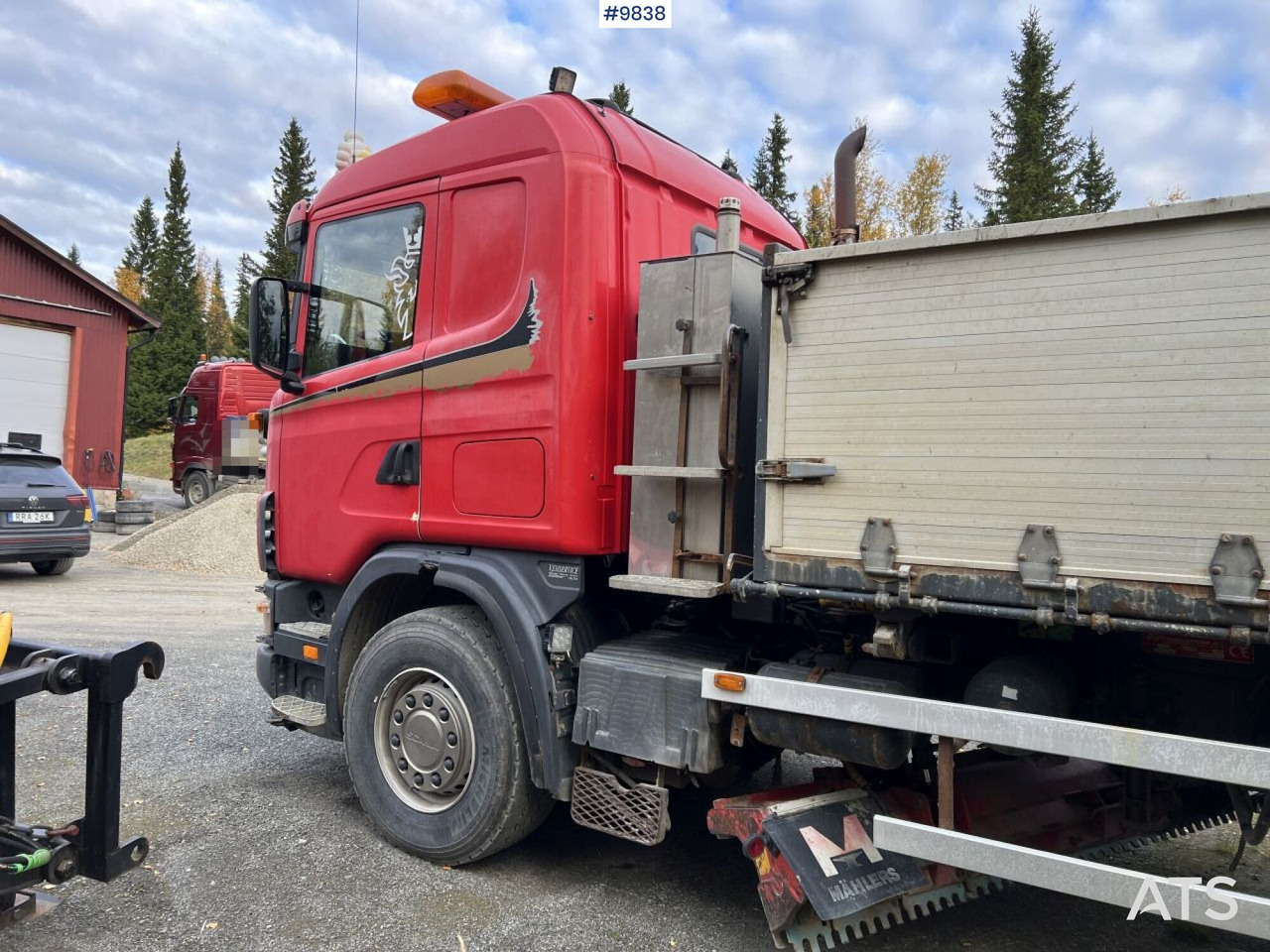 Camión volquete Dump Truck Scania R164 with plow equipment and underbite: foto 13