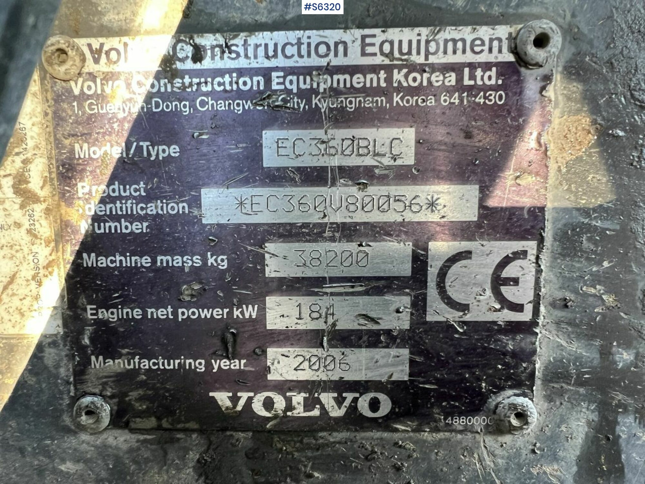 Excavadora EXCAVATOR VOLVO EC360 BLC, See video: foto 17 Excavadora EXCAVATOR VOLVO EC360 BLC, See video: foto 17
