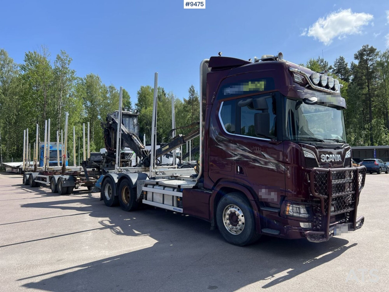 Scania R580 Timmerbil med kran och släp, Timmerekipage - Camión forestal: foto 2 Scania R580 Timmerbil med kran och släp, Timmerekipage - Camión forestal: foto 2