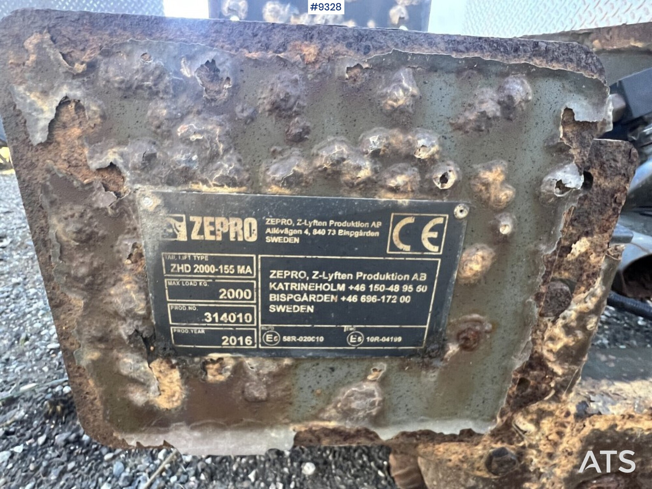 Tail lift - Zepro- ZHD 2000-155MA - Trampilla elevadora: foto 5 Tail lift - Zepro- ZHD 2000-155MA - Trampilla elevadora: foto 5