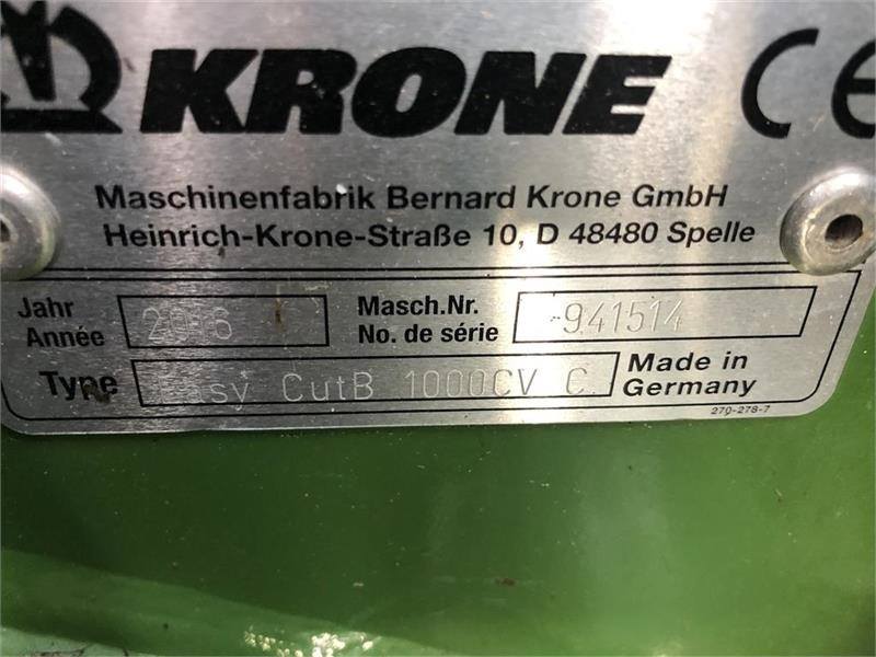 Krone EasyCut B 1000 CV - Cosechadora: foto 5 Krone EasyCut B 1000 CV - Cosechadora: foto 5