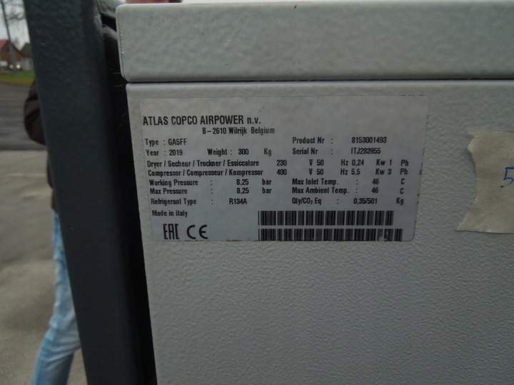 ATLAS COPCO GA5FF - Compresor de aire: foto 4 ATLAS COPCO GA5FF - Compresor de aire: foto 4