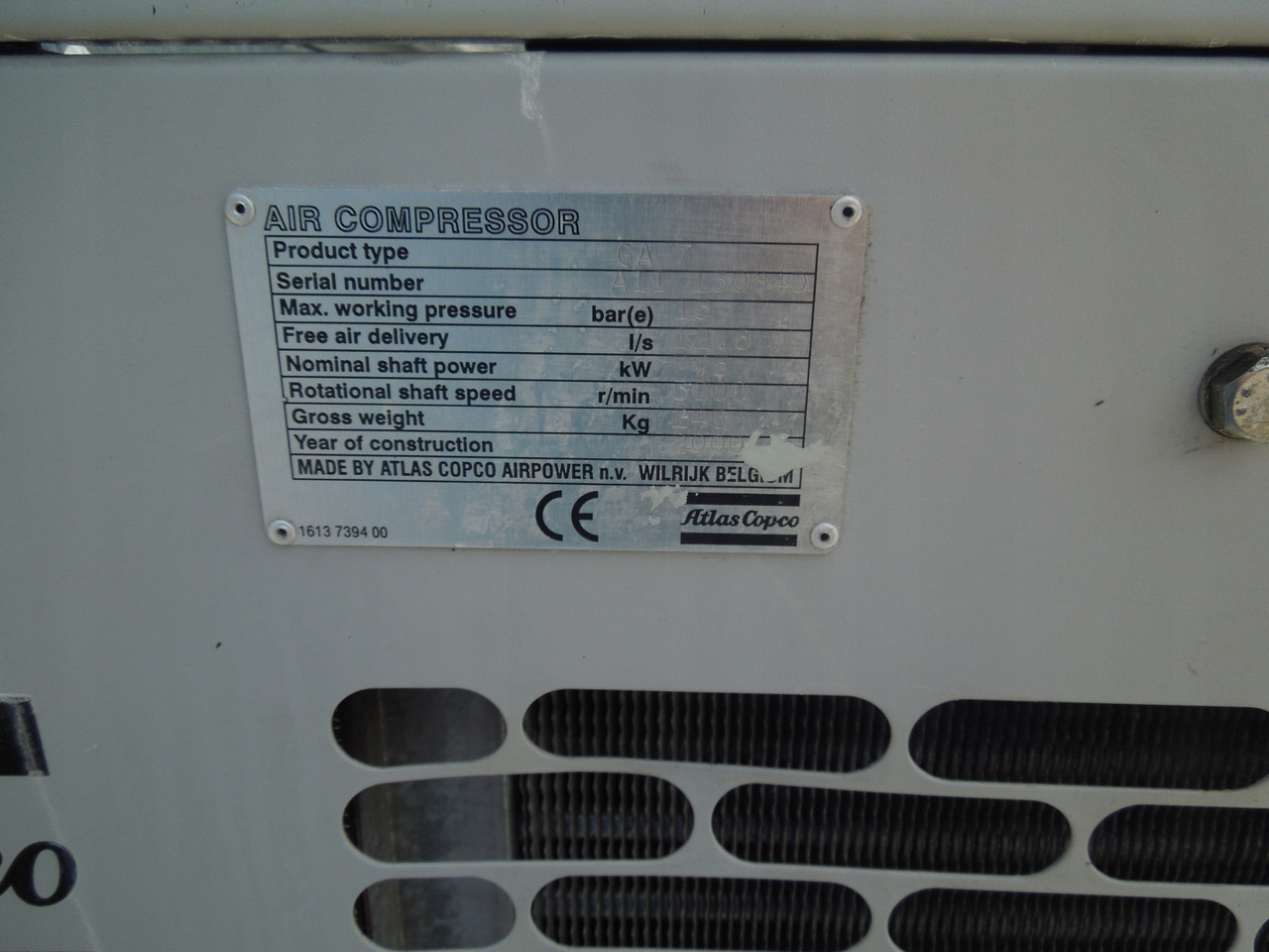 ATLAS COPCO GA7FF - Compresor de aire: foto 4 ATLAS COPCO GA7FF - Compresor de aire: foto 4