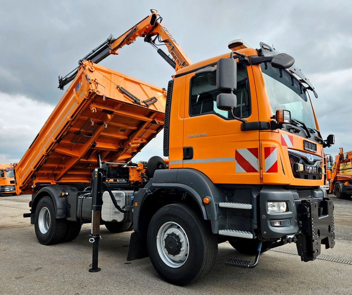 MAN TGM 18.290 4x4 Atlas 75.2 Kran Funk Euro6 - Camión volquete, Camión grúa: foto 1 MAN TGM 18.290 4x4 Atlas 75.2 Kran Funk Euro6 - Camión volquete, Camión grúa: foto 1
