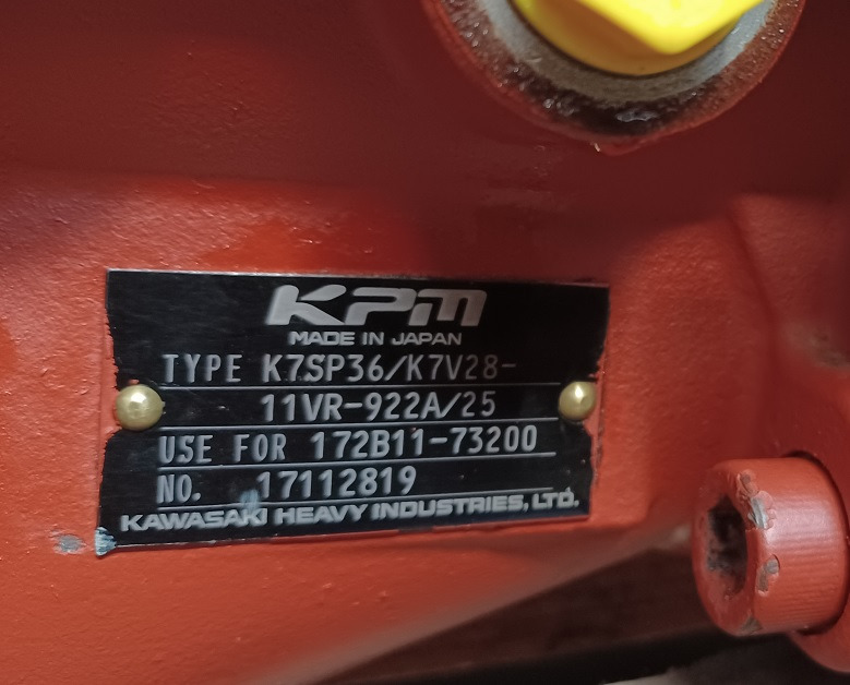 Kawasaki Heavy Industries K7SP36/K7V28-11VR-922A/25 - Bomba hidráulica para Excavadora de cadenas: foto 3 Kawasaki Heavy Industries K7SP36/K7V28-11VR-922A/25 - Bomba hidráulica para Excavadora de cadenas: foto 3