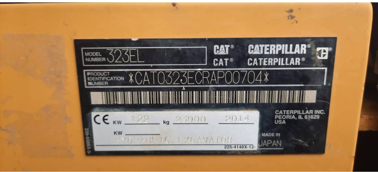 Excavadora de cadenas CAT 323EL: foto 6