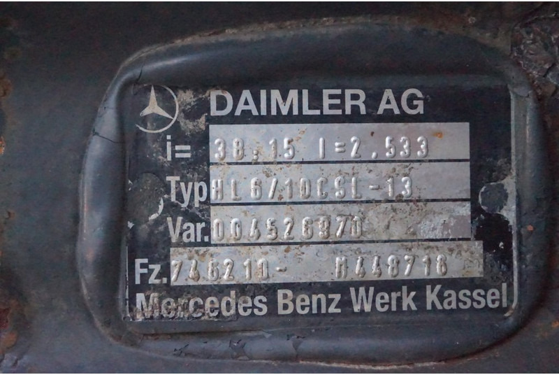 Mercedes-Benz HL6/1DCSL-13 38/15 I=2.533 - Eje posterior para Camión: foto 4 Mercedes-Benz HL6/1DCSL-13 38/15 I=2.533 - Eje posterior para Camión: foto 4