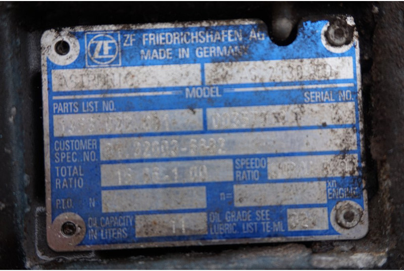 ZF 12AS2130DD TGA 81.32003-6882 - Caja de cambios para Camión: foto 5 ZF 12AS2130DD TGA 81.32003-6882 - Caja de cambios para Camión: foto 5