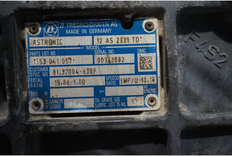 ZF 12AS2131DD+INT3 81.32004-6389 - Caja de cambios para Camión: foto 5 ZF 12AS2131DD+INT3 81.32004-6389 - Caja de cambios para Camión: foto 5