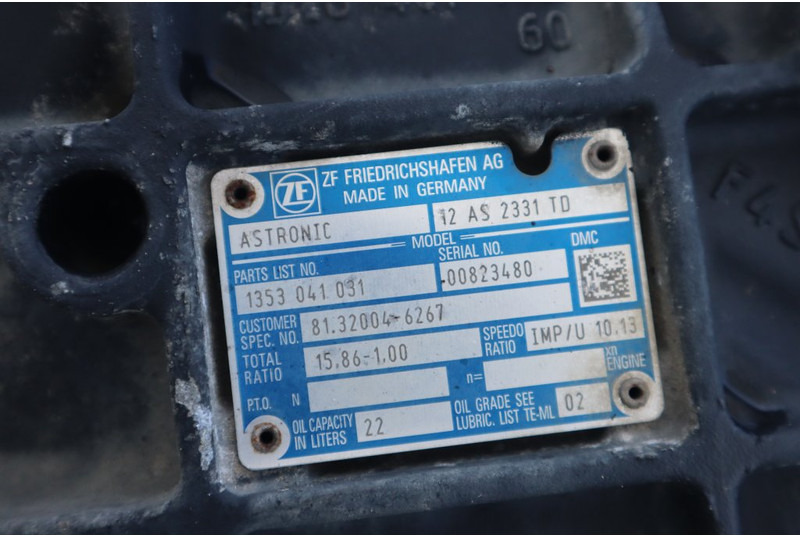 ZF 12AS2331DD+INT3 81.32004-6267 - Caja de cambios para Camión: foto 5 ZF 12AS2331DD+INT3 81.32004-6267 - Caja de cambios para Camión: foto 5
