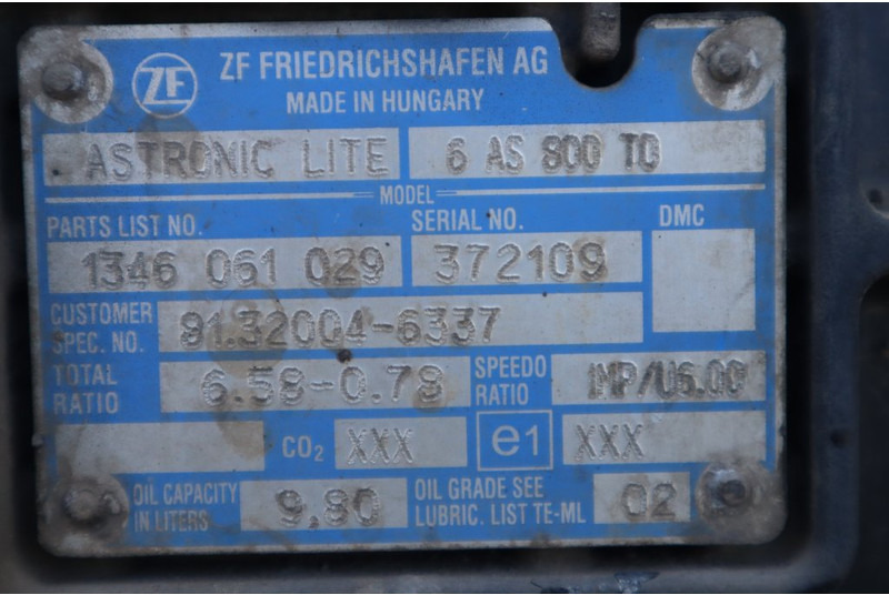 ZF 6AS800TO TGL EURO6 81.32004-6337 - Caja de cambios para Camión: foto 5 ZF 6AS800TO TGL EURO6 81.32004-6337 - Caja de cambios para Camión: foto 5