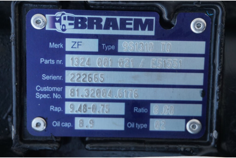 ZF 9S131OD TG-L - Caja de cambios para Camión: foto 5 ZF 9S131OD TG-L - Caja de cambios para Camión: foto 5