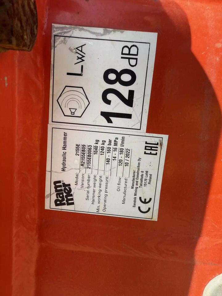 2022 Rammer 2155E - Martillo hidráulico: foto 1 2022 Rammer 2155E - Martillo hidráulico: foto 1