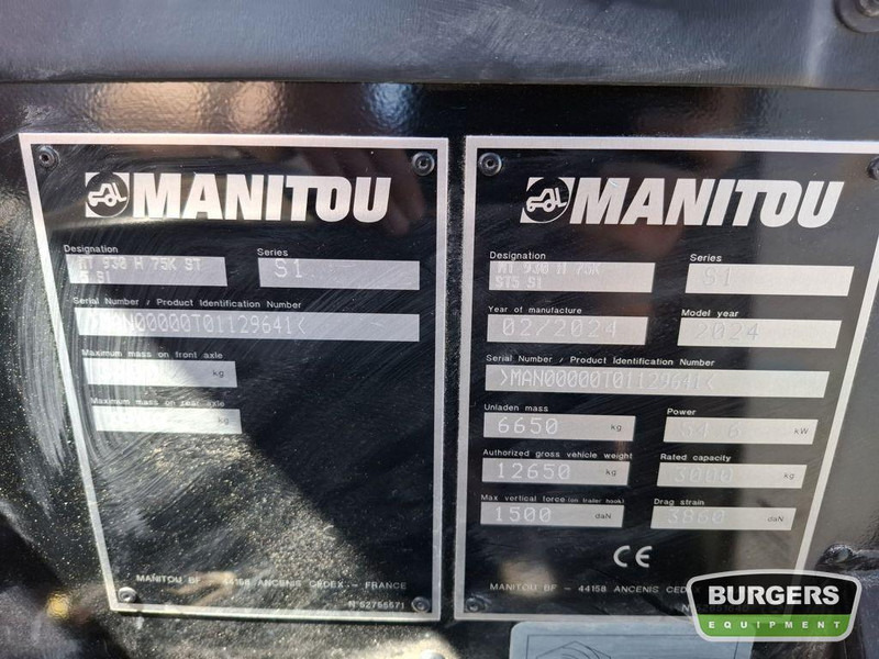 Manipulador telescópico Manitou MT 930 H 75K ST5 S1: foto 6 Manipulador telescópico Manitou MT 930 H 75K ST5 S1: foto 6